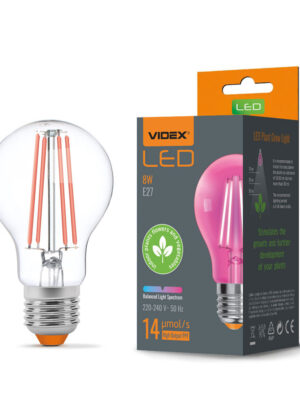 Grow Fito LED-pære Videx E27 8W plantelys