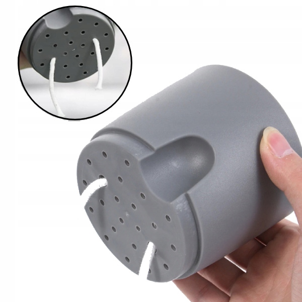 Selvvannende potte 8,2 cm grå