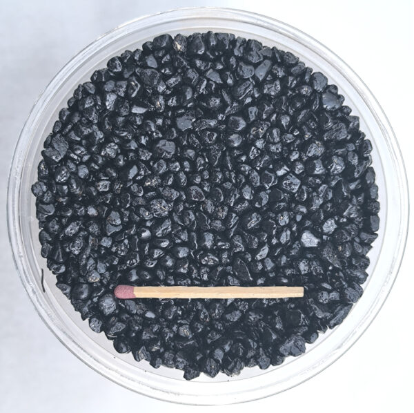 Svart kvarts-keramisk grus 2–4 mm