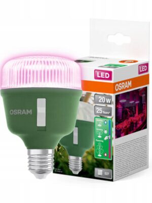 Zarowka-LED-Do-Roslin-20W-E27-650lm-Wspomagajaca-Wzrost-Doswietlajaca-Osram Osram LED Plantebelysning 20W E27